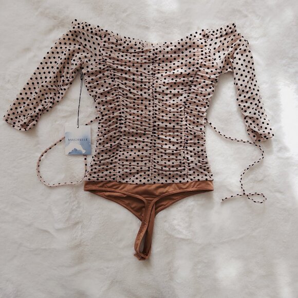 MAJORELLE Selina Bodysuit in Pink Dot - Picture 8 of 9